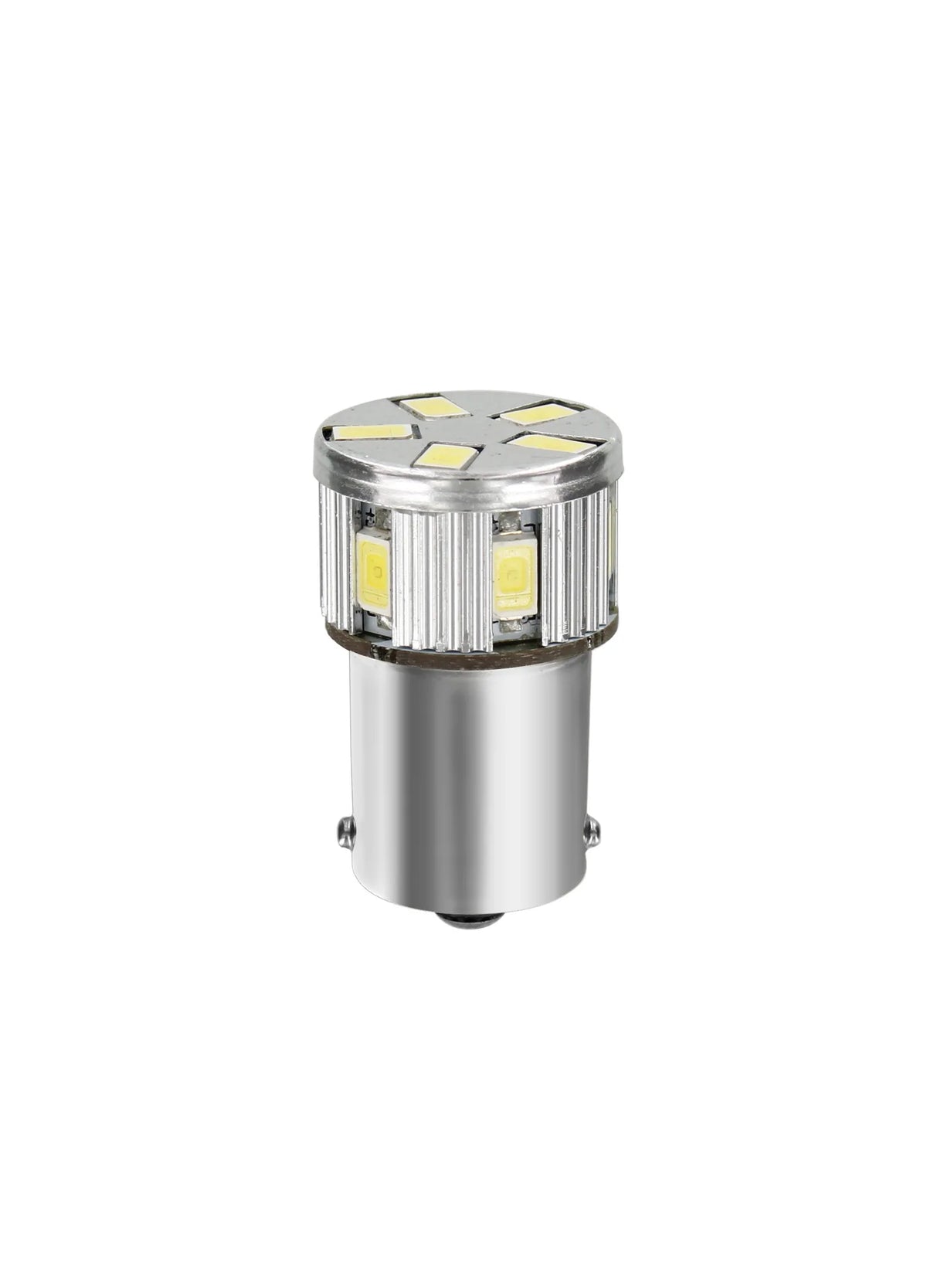 10/30V Led Series - 11 SMD x 1 chip - (P21W) - BA15s - 1 pz su fondo bianco