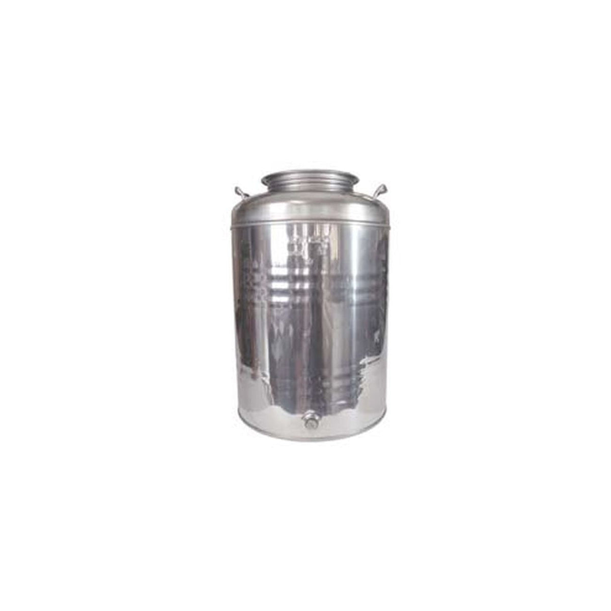 Contenitore in acciaio inox da 50 litri per olio con predisposizione per rubinetto