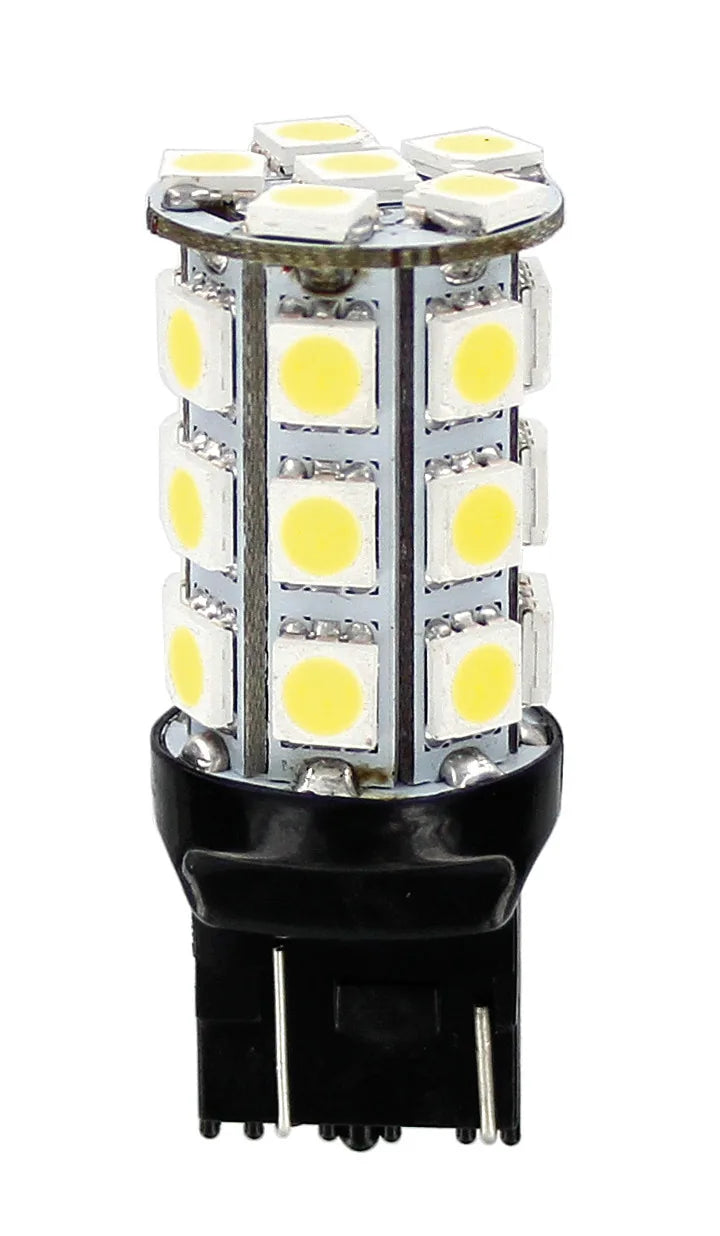 12V Hyper-Led 81 - 27 SMD x 3 chips - (W21/5W) - W3x16q - 1 su fondo bianco