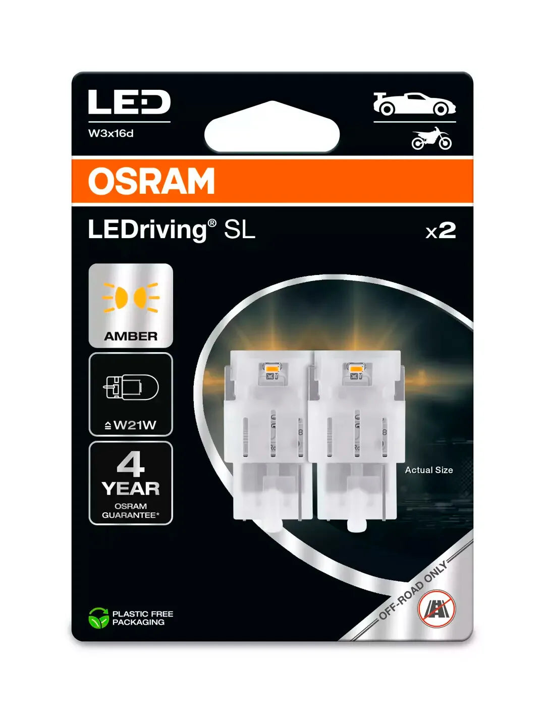 La confezione di 12V LEDriving SL - (W21W) - 1W - W3x16d - 2 pz - Scatola