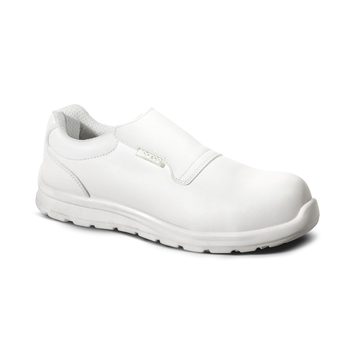 Scarpe antinfortunistiche basse Sparco Trackday No-Lace ESD S2 SR FO Bianco