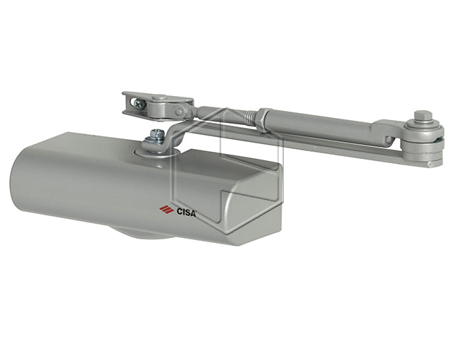 Cisa C1416-03-0 Chiudiporta con Fermo Nero - Design Robusto e Affidabile