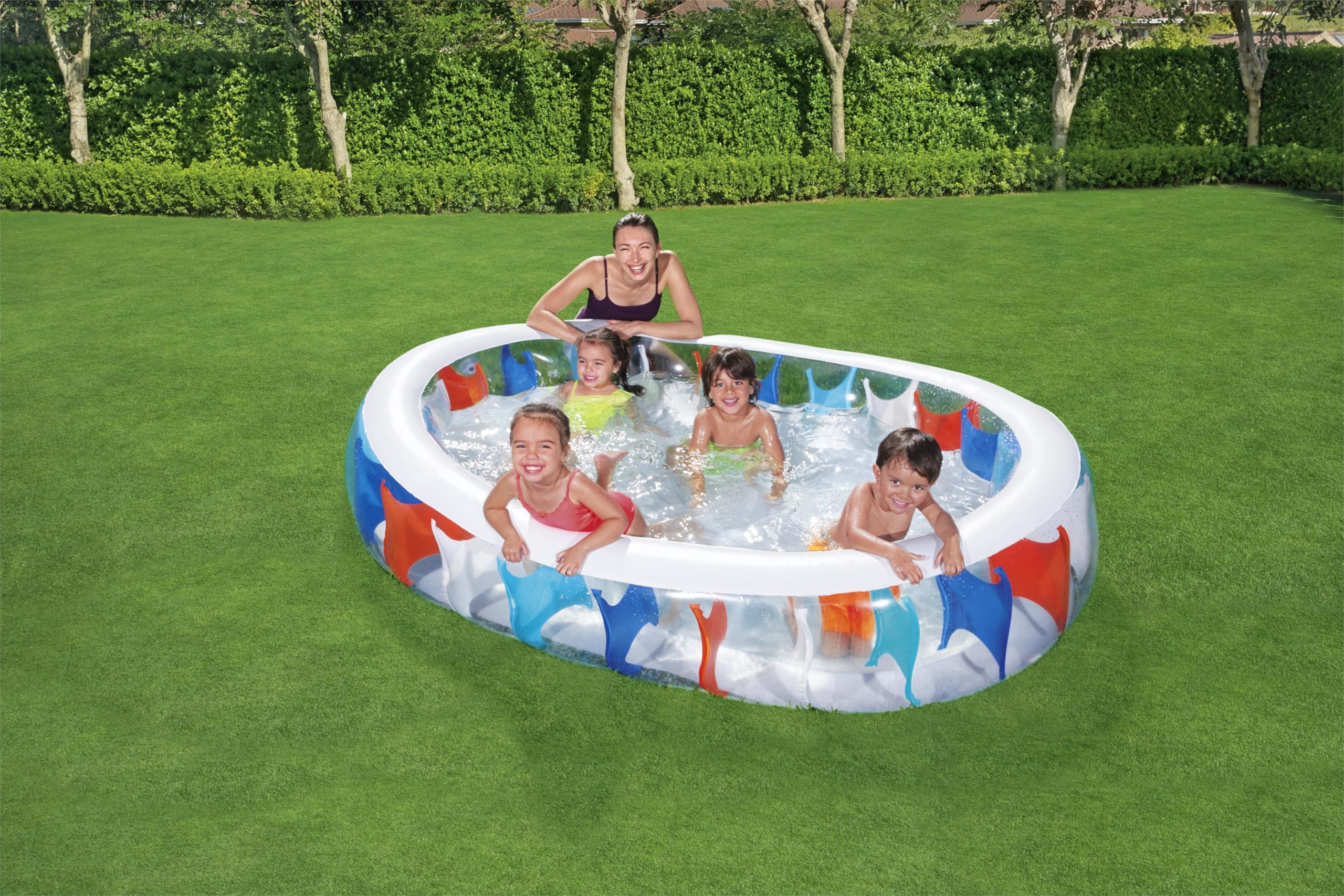 Piscina "Elliptic pool" gonfiabile ovale - +6 anni - cm 229x152x51h - peso kg 4,400 (art 54066)