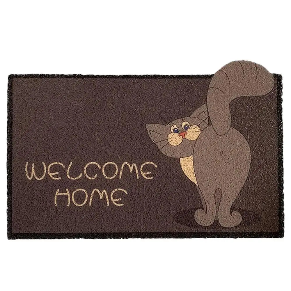 Cute Welcome Doormats for Front Door Outdoor for Entrance Heavy Duty Doormat Puppy Cat Animal Floormat Easy Clean Shoes Scraper