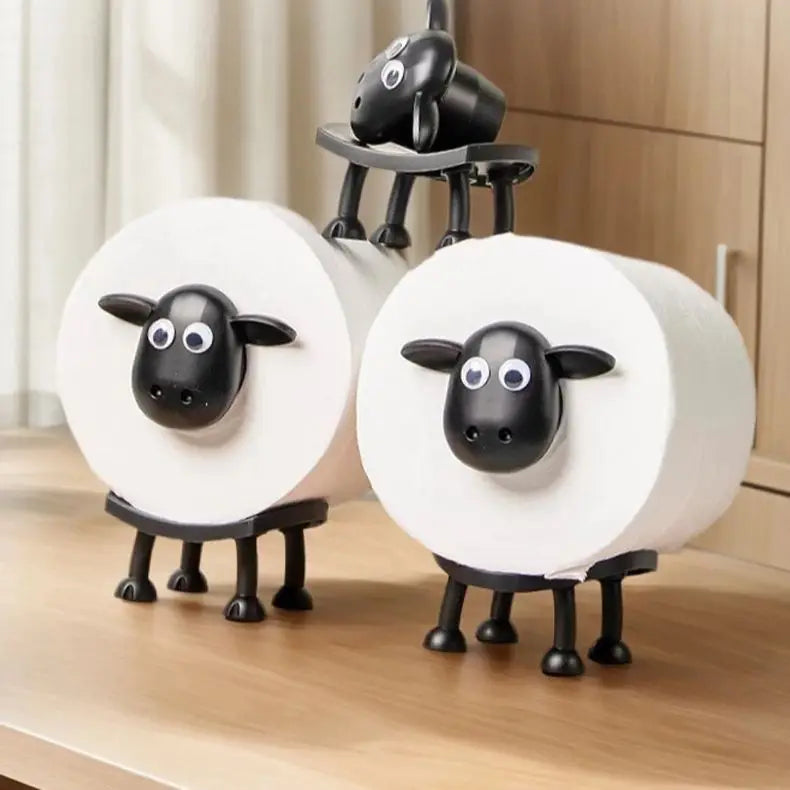 Cute Animal Toilet Paper Holder Animal Shape Toilet Tissue Roll Holder Free Standing Bathroom Set for Home Bathroom Stand Holder