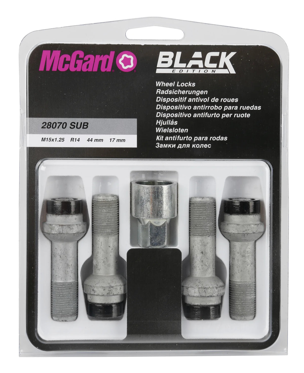La confezione di Bulloni sferici, kit 4 pz - Black Edition