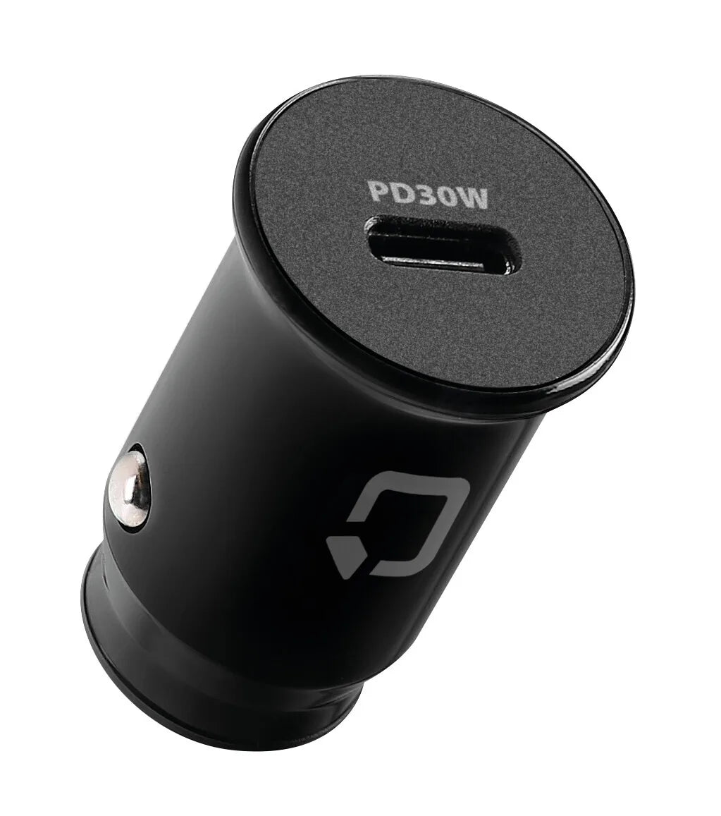 Car Usb Power, caricabatteria 1 porta Usb C - PD - 30W su fondo bianco