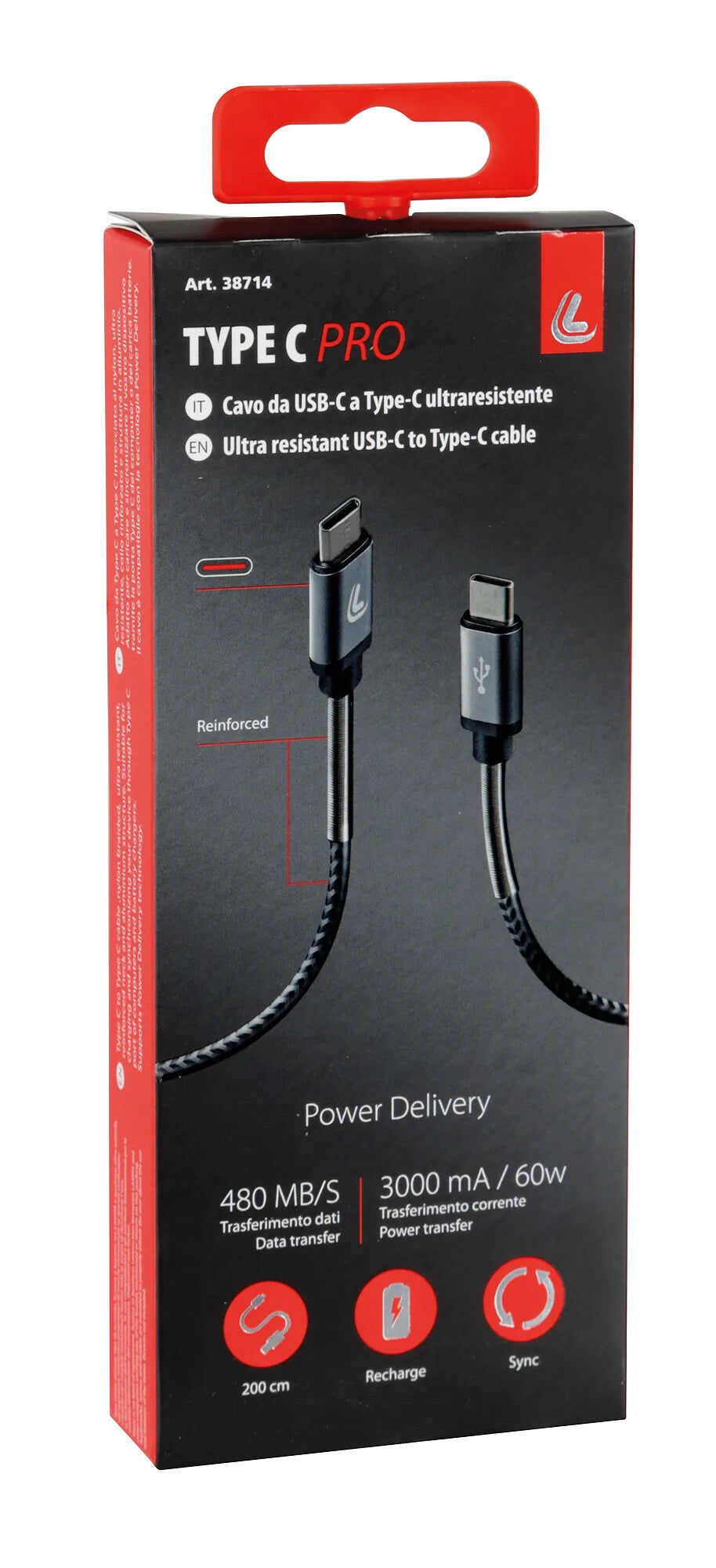 La confezione di Cavo Usb Type-C > Type-C - 100 cm