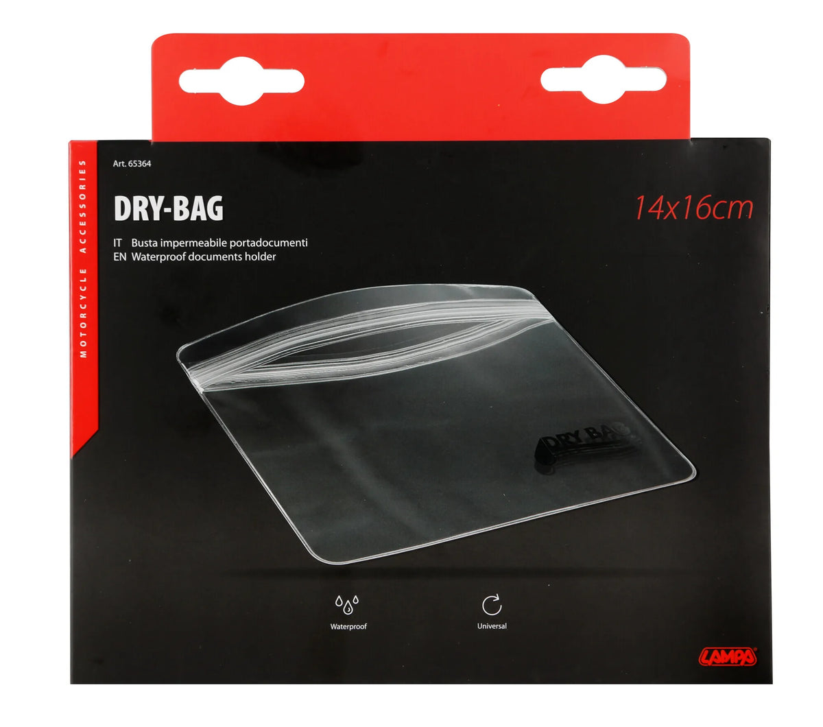 La confezione di Dry-Bag, busta impermeabile per documenti - 140x160 mm