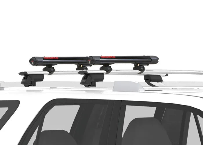 FatCat 4 Evo black, portasci per barre da tetto montato sul veicolo, vista 4