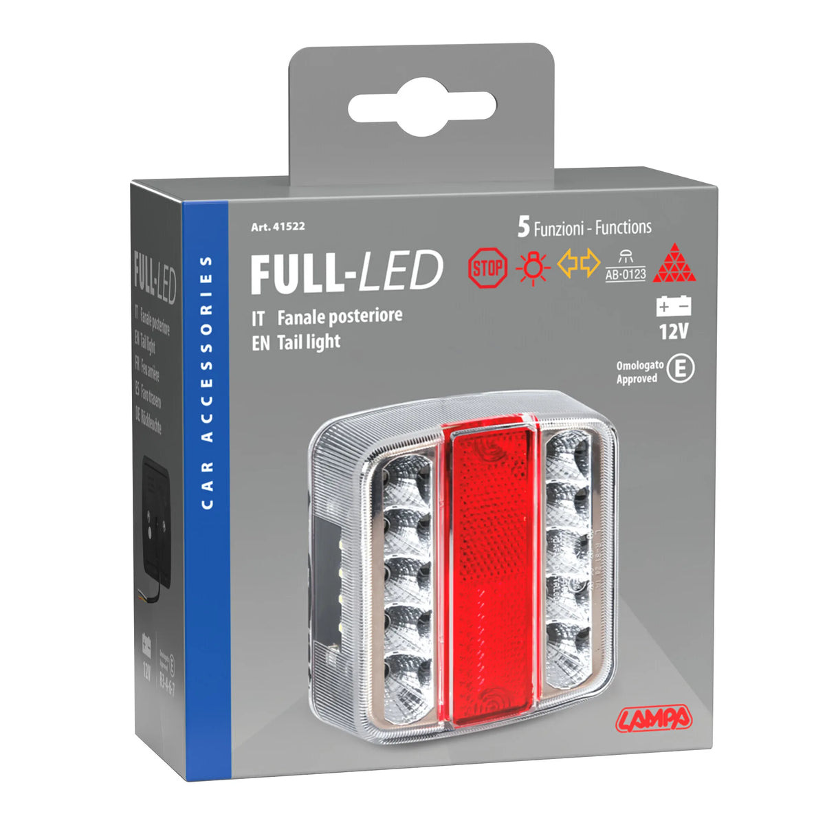 La confezione di Full-Led, fanale posteriore a 14 Led, 12V