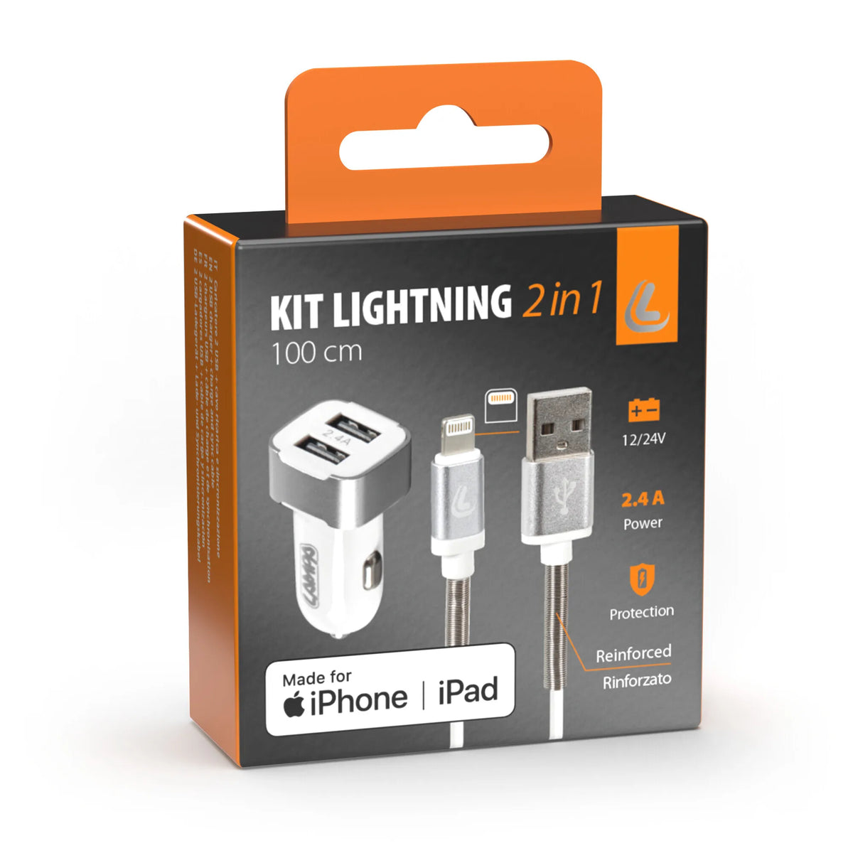 La confezione di Kit 2 in 1 Lightning - Fast Charge