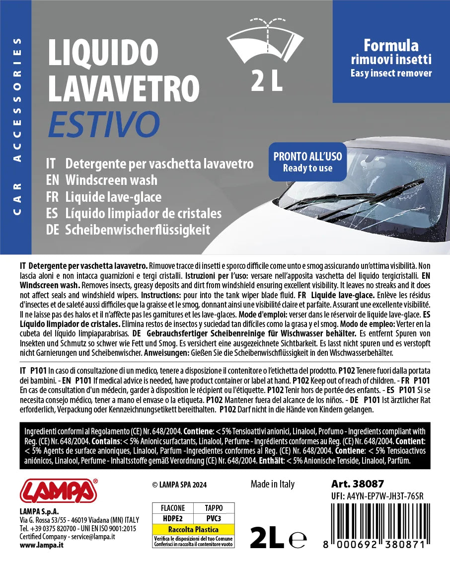 La confezione di Liquido lavavetro estivo