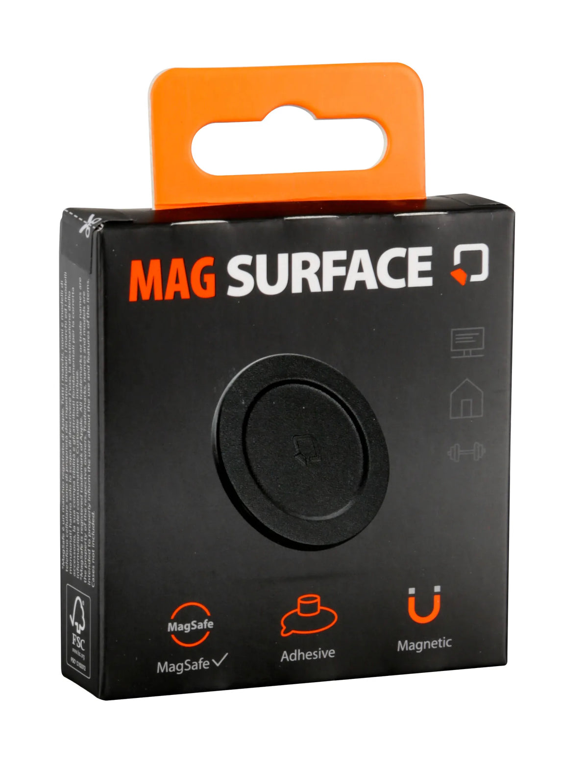 La confezione di Mag Surface, Base adesiva magnetica