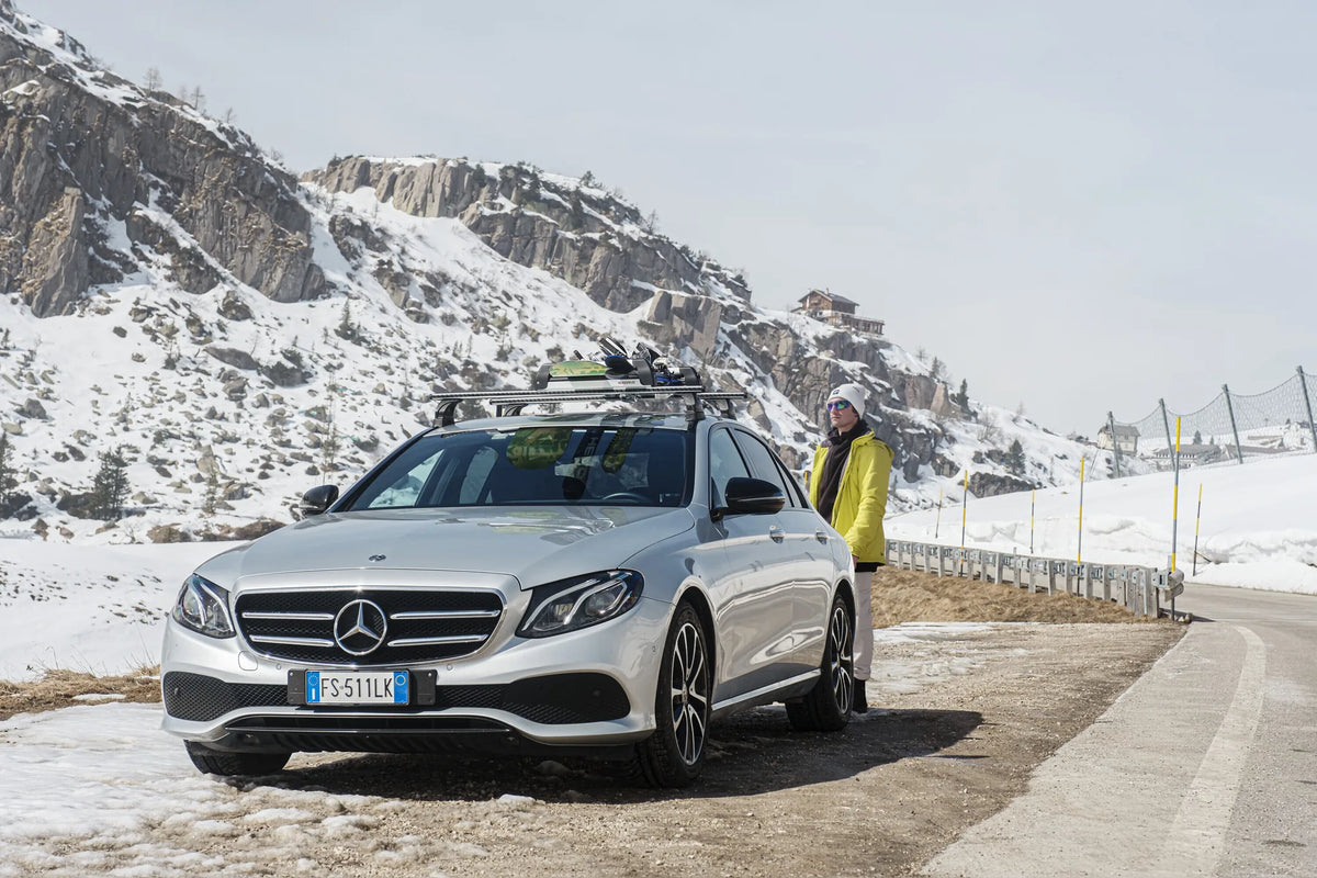 Nordic-King EVO aluminium NK-40, portasci per barre da tetto montato sul veicolo, vista 3