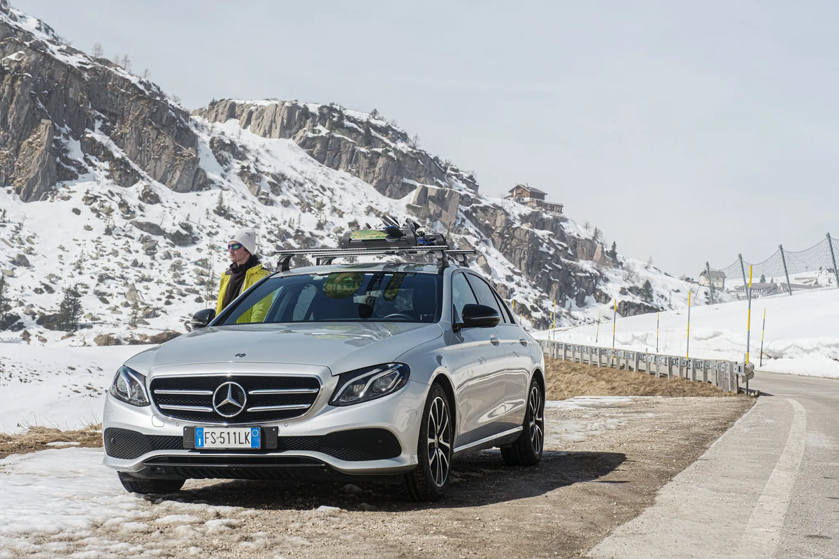 Nordic-King EVO aluminium NK-40, portasci per barre da tetto montato sul veicolo, vista 3