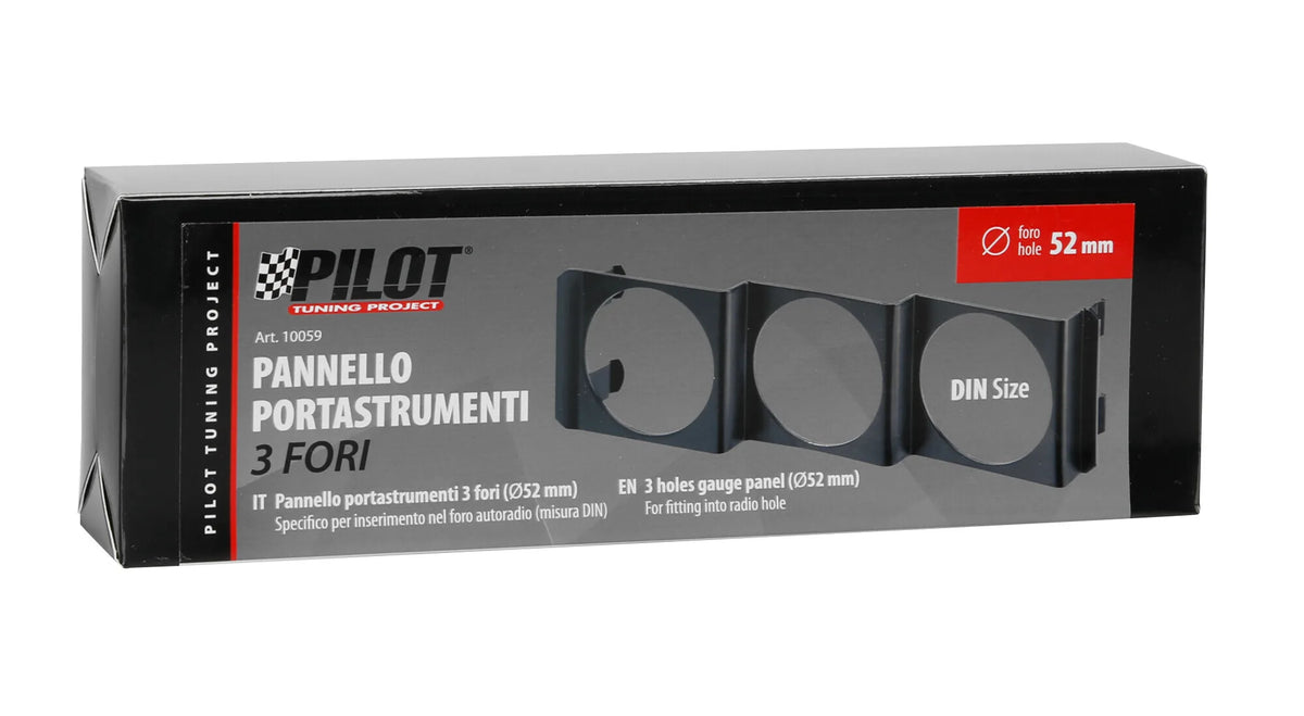 La confezione di Pannello portastrumenti 3 fori (52 mm)