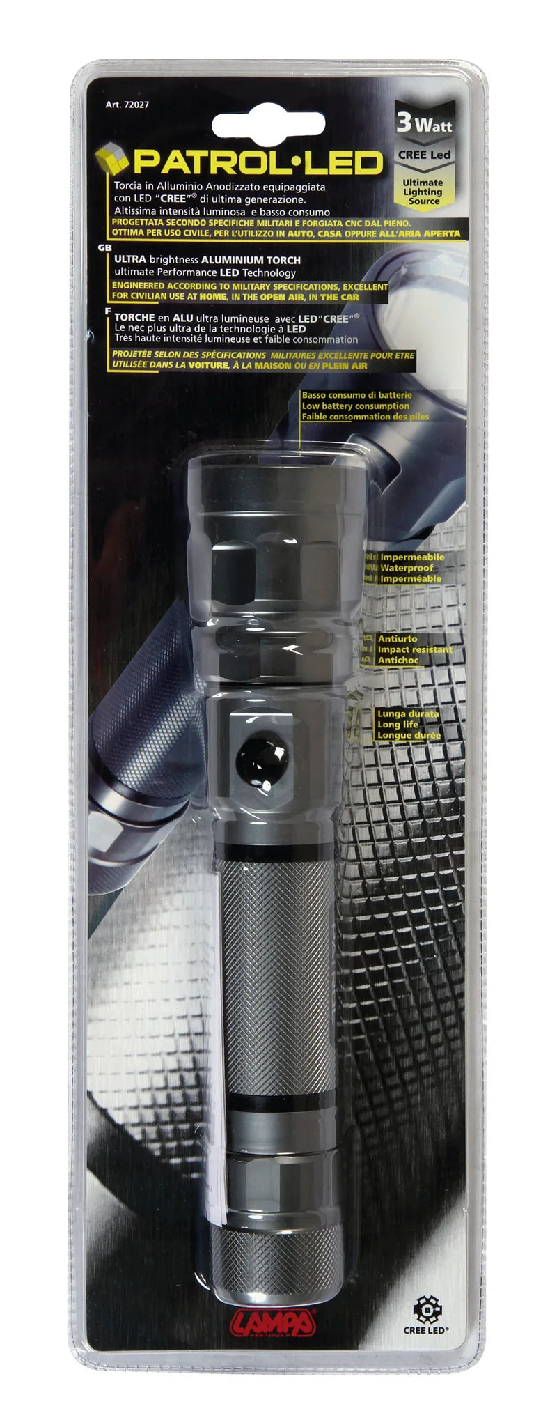 La confezione di Patrol-Led, torcia a Led in alluminio - Maxi