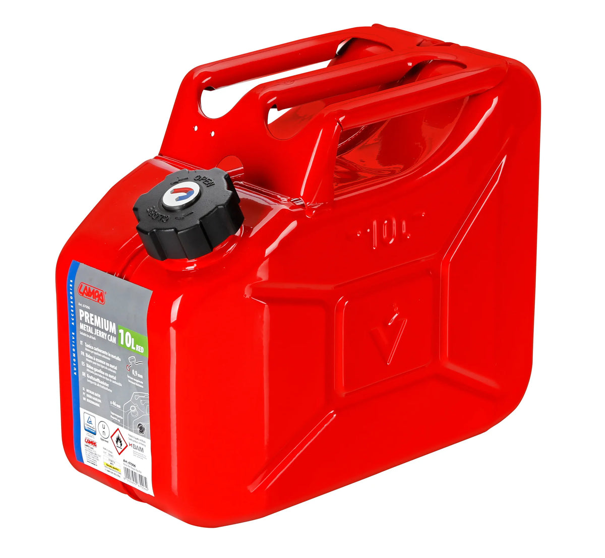 Premium, tanica carburante in metallo - 10 L — idonee per gasolio, benzina senza piombo e kerosene