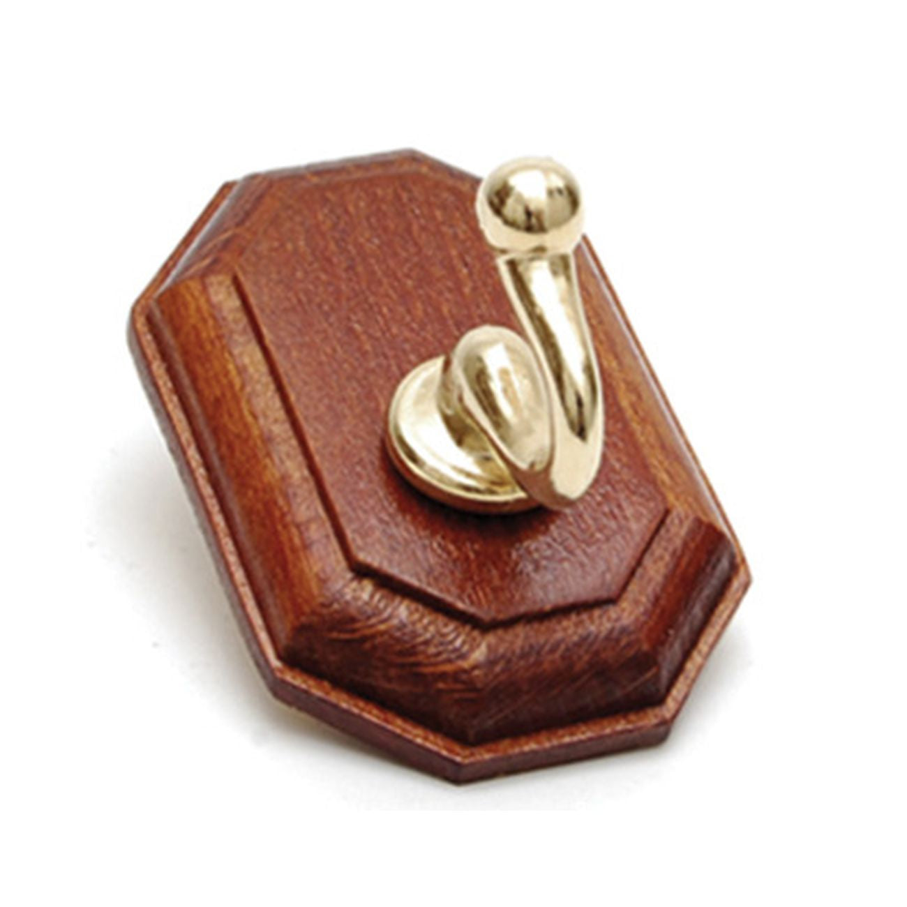 Gancio adesivo holz noce/oro 1p cm.4x6 - 10 pz