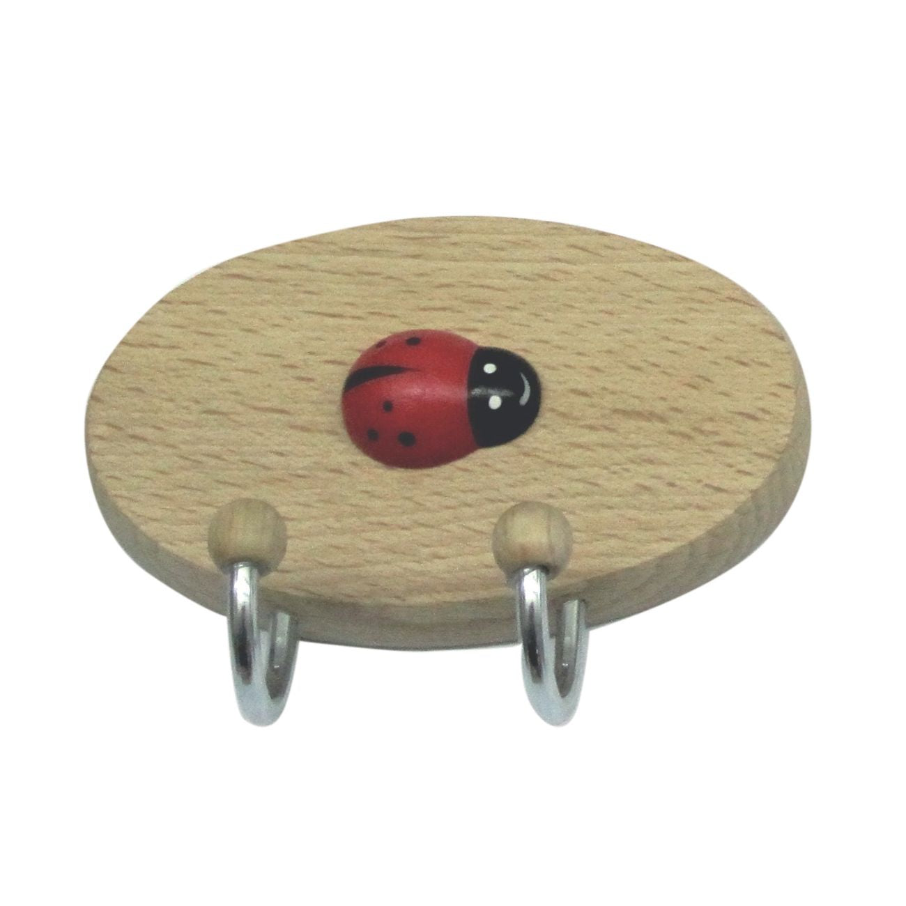 Gancio adesivo coccinella 2 posti - 10 pz