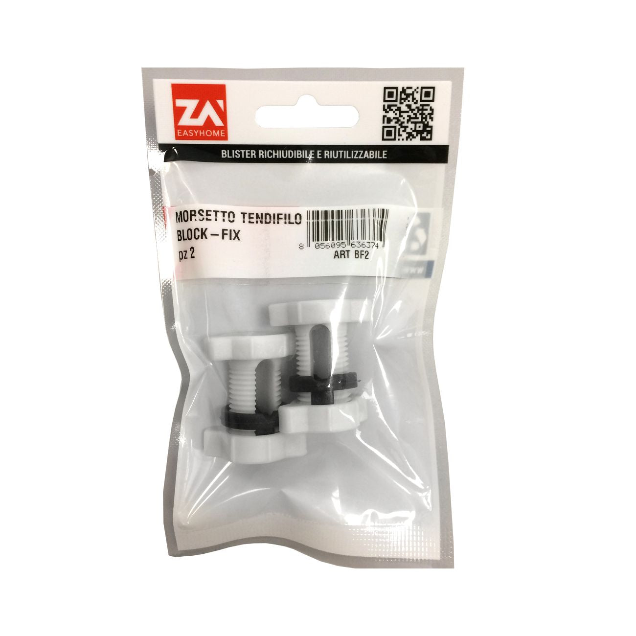 Morsetto nylon regolabile 0/6 mm conf. 2 pz