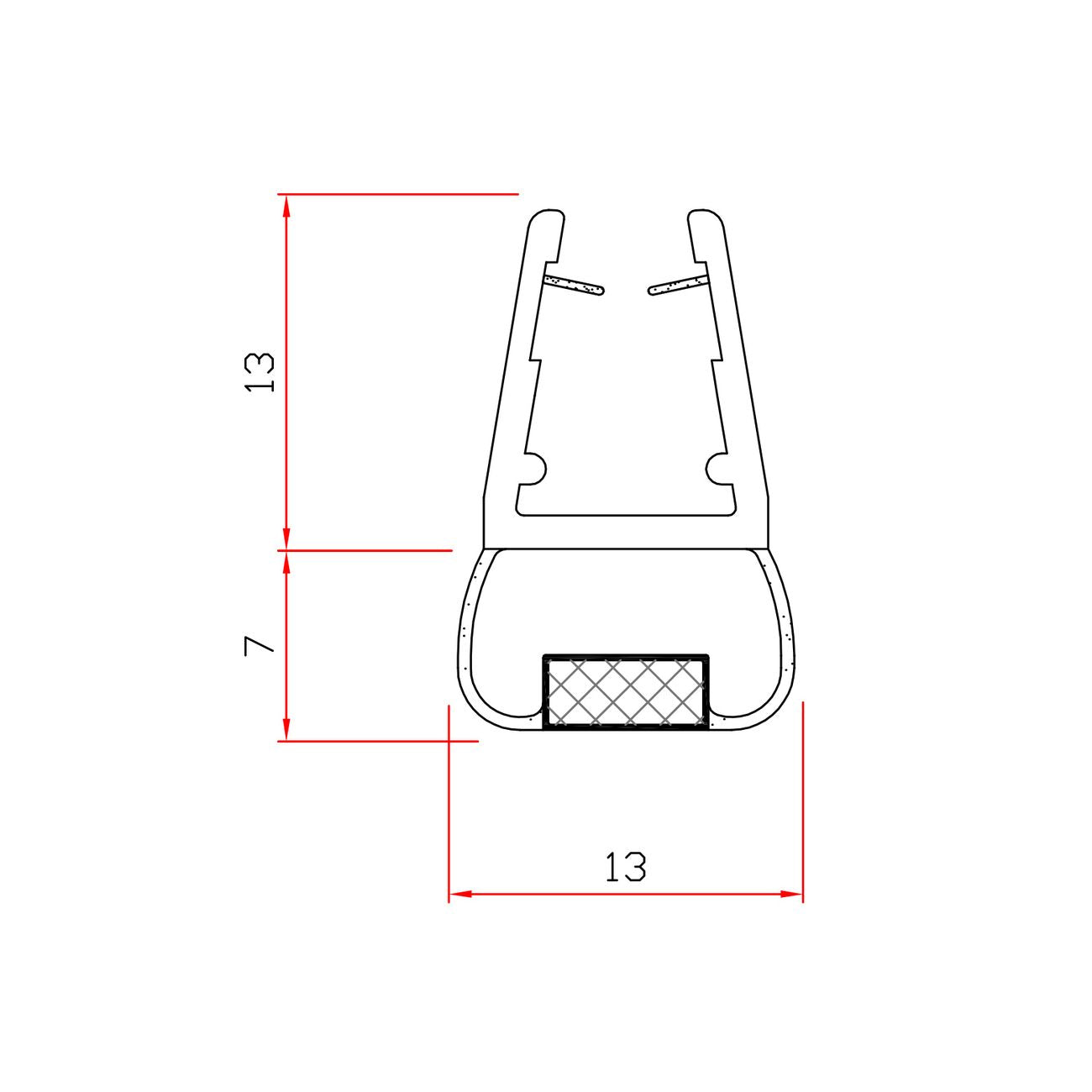 Guarnizione x box doccia mt.2 mod.411 - 10 pz