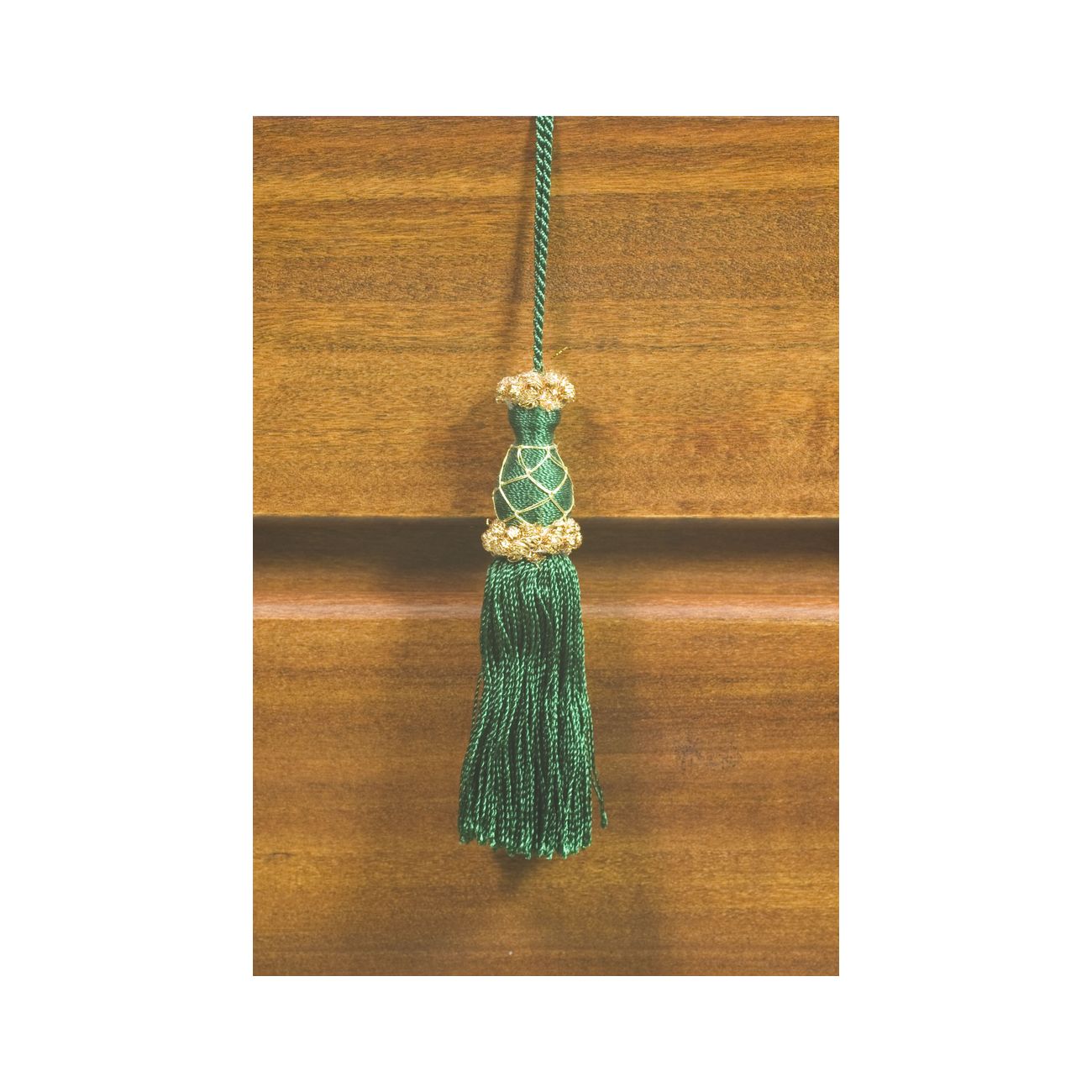 Fiocco x chiavi impero cm.11 verde - 6 pz