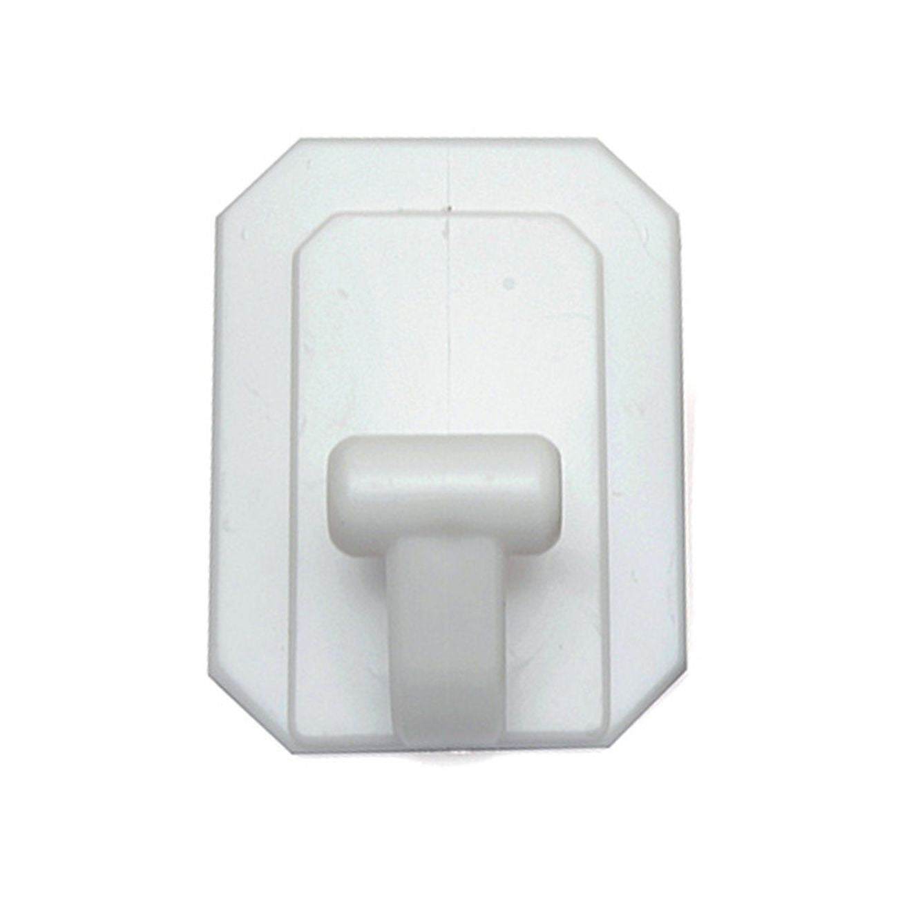 Gancio gigante plastica adesivo bianco - 25 pz