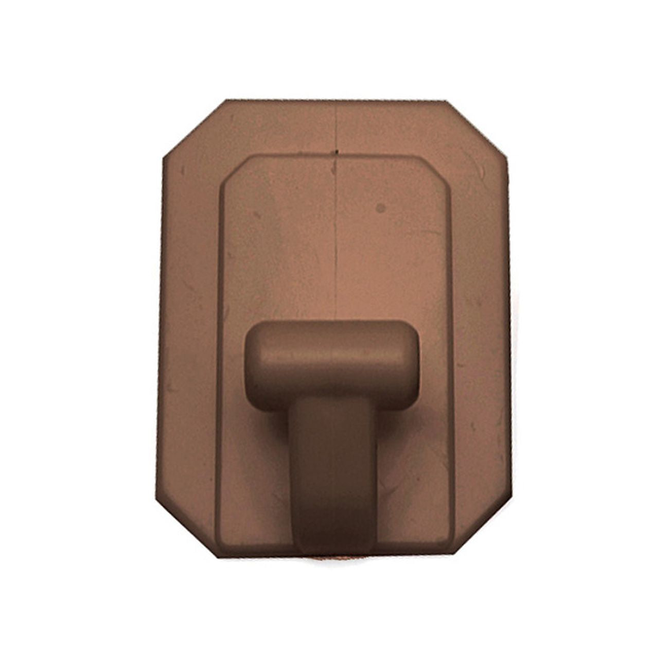 Gancio gigante plastica adesivo marrone - 25 pz