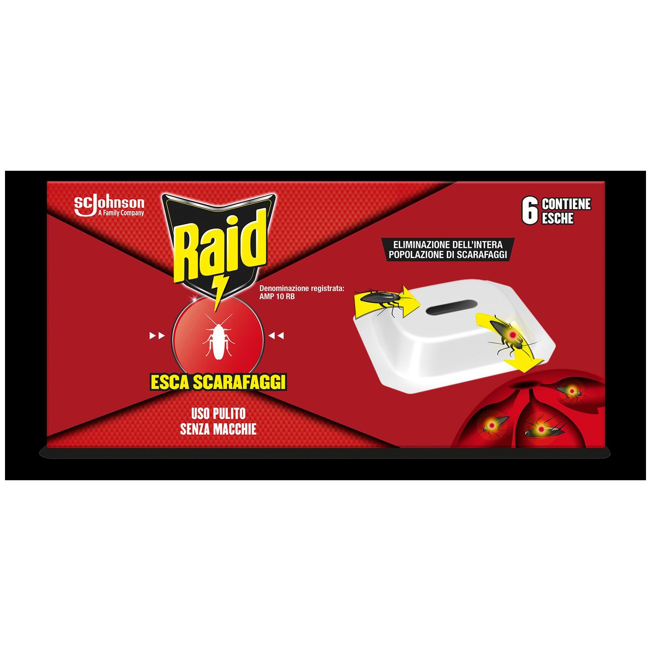 Raid esca scarafaggi pz.6 - 16 conf.