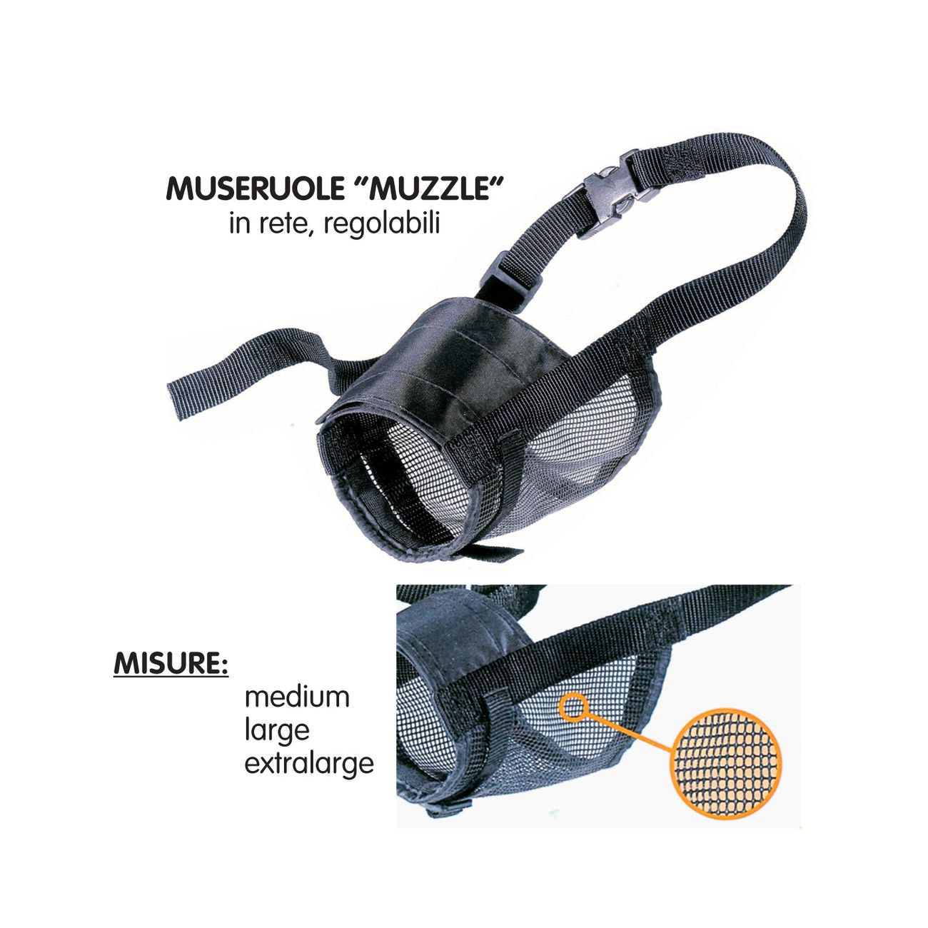 Museruola muzzle net extra large