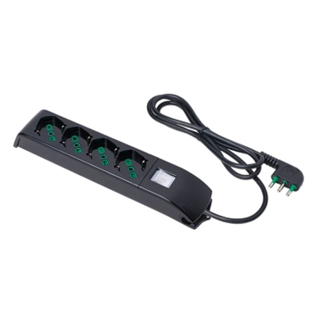 Prolunga Multipla 3X1 4P +Int. Nero 410101