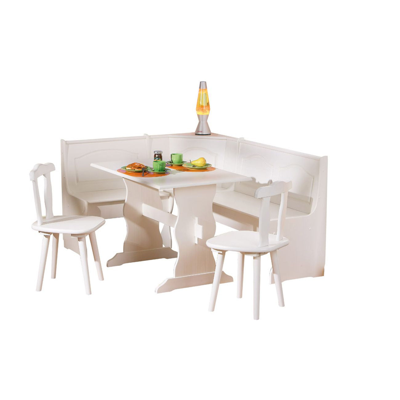 Kit giropanca in legno massello con contenitore bianco - Design moderno e funzionale