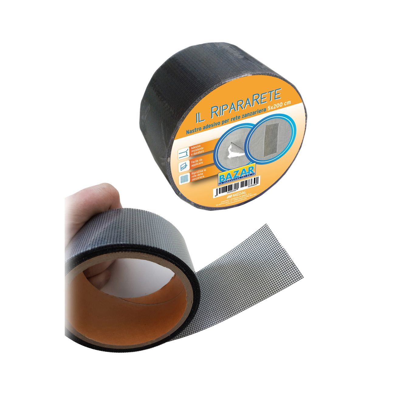 Nastro Ripara Zanzariere Autoadesivo - 50mm X 2m, Fibra Di Vetro, Resistente Ai UV - Foto 3