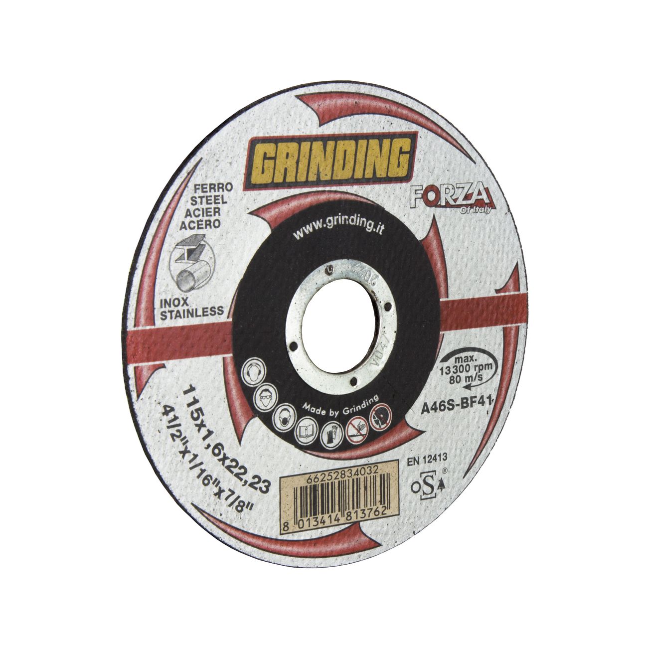 Grinding forza disco piano x ferro 115x1,6 - 15 pz