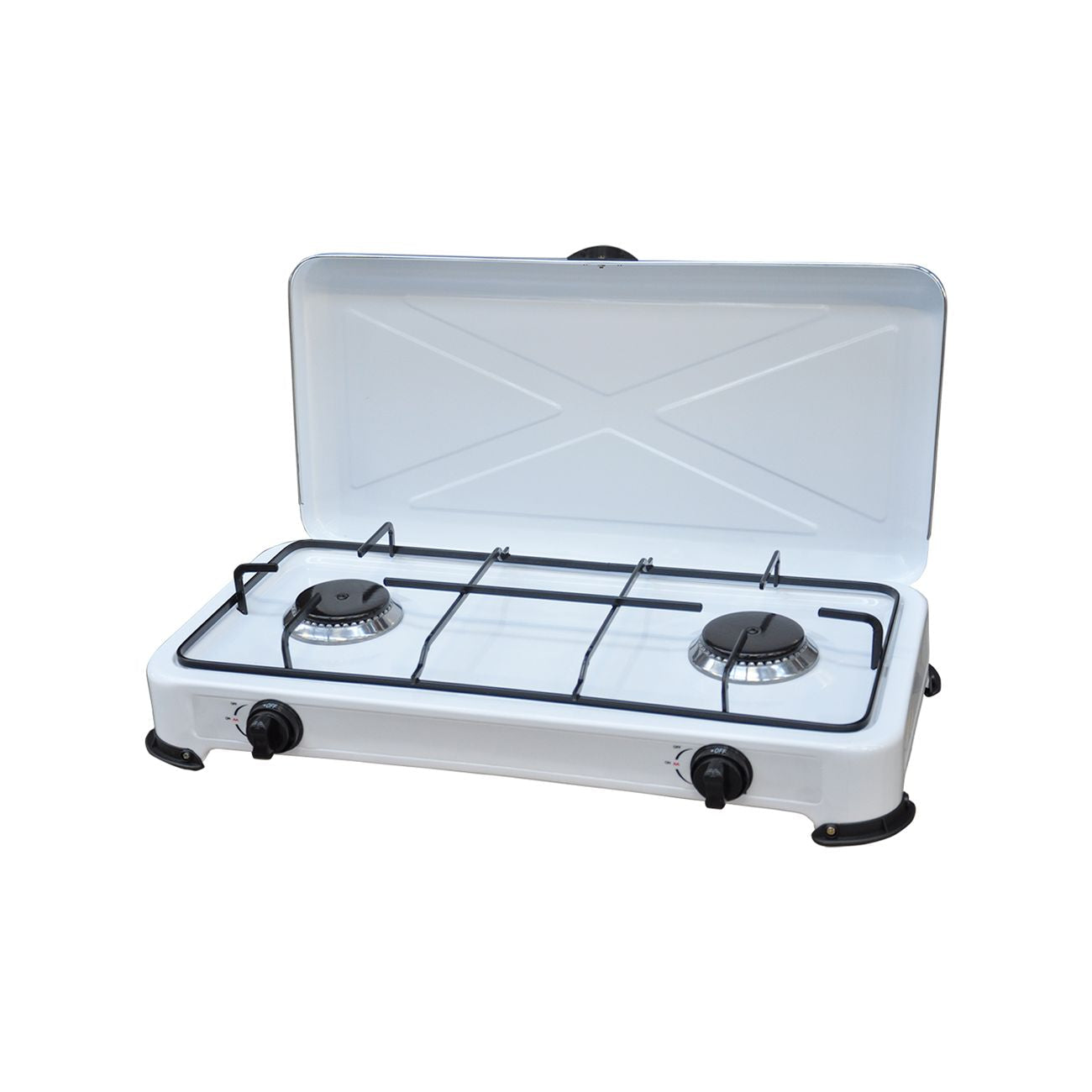 Fornello 2 fuochi a gas gpl '' cm 58 x 28 x h.11