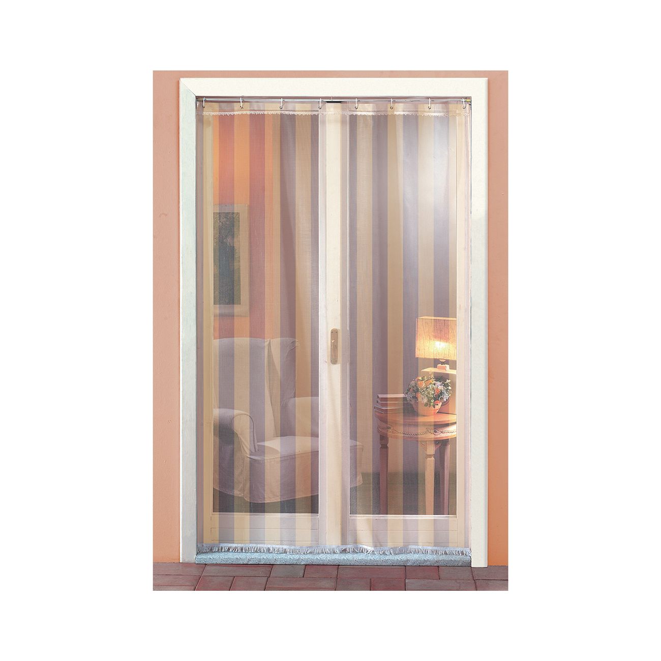 Tenda zanzariera con ganci ed anelli - 140x250 cm - "Living"