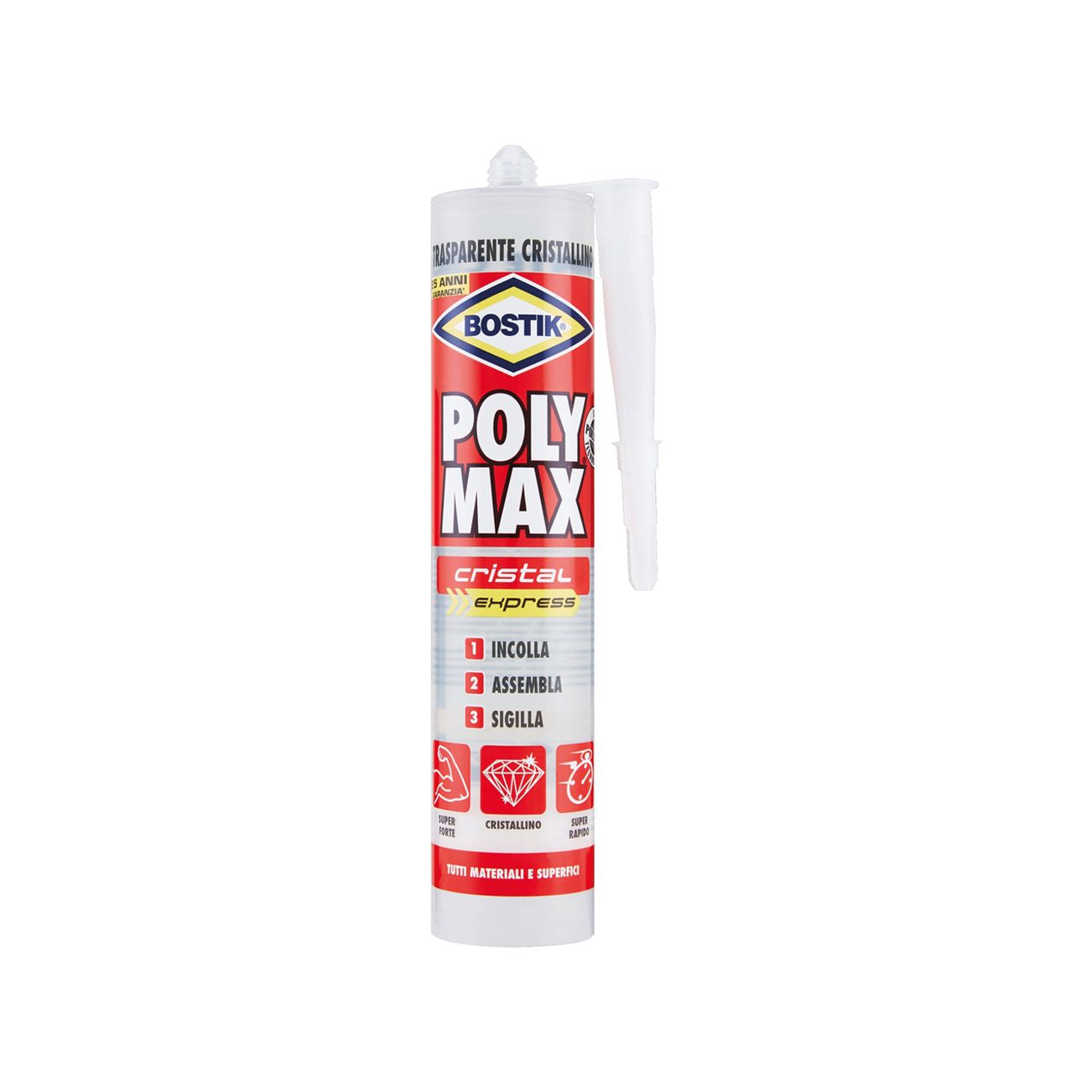 Adesivo sigillante universale 'poly max' cristal e