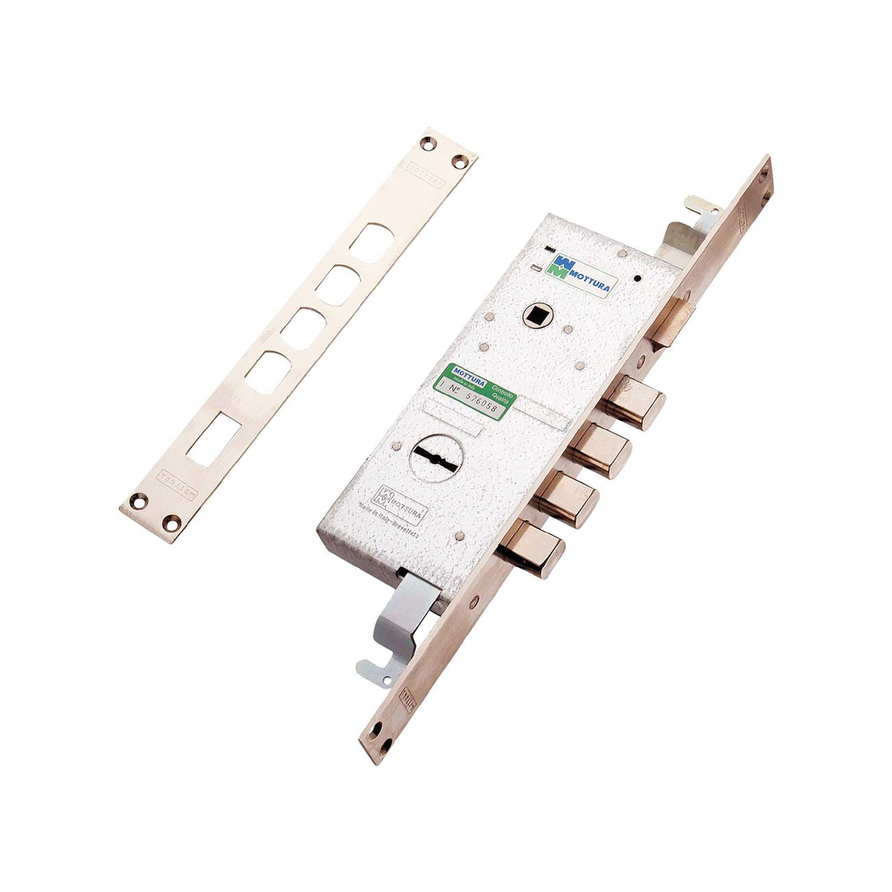 Serratura da infilare triplice per porte blindate art. 72.140 e 47 - scatola mm 194 x 78