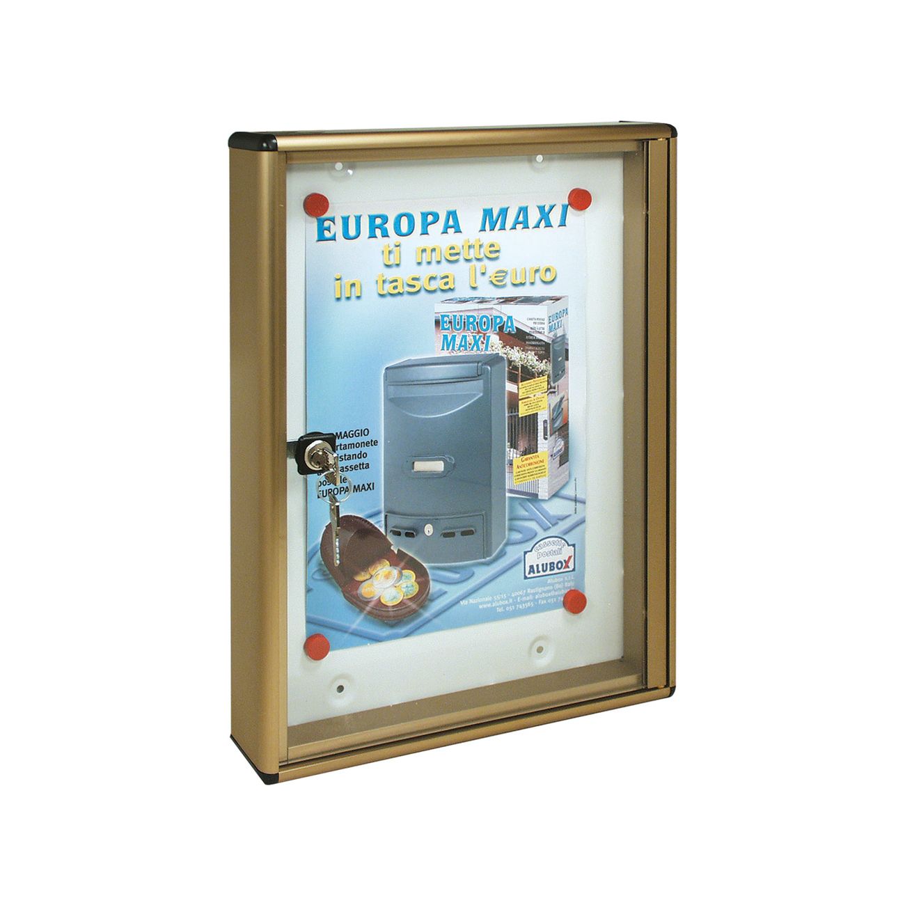 Bacheca porta avvisi 1 foglio cm 30 x 5 x 40 - bronzo