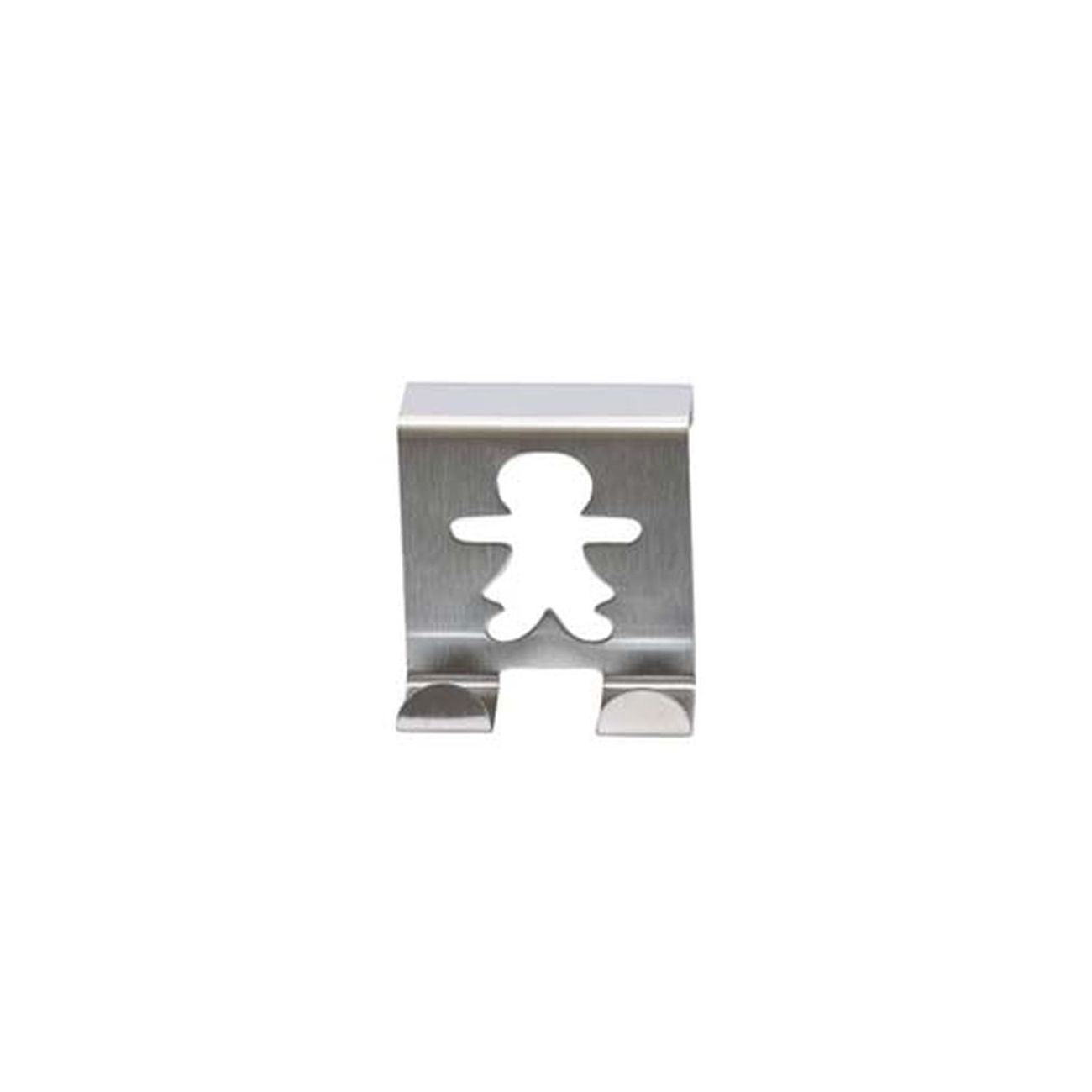 Gancio per anta/cassetto bambini in acciaio inox - cm.5x5 blister pz.2