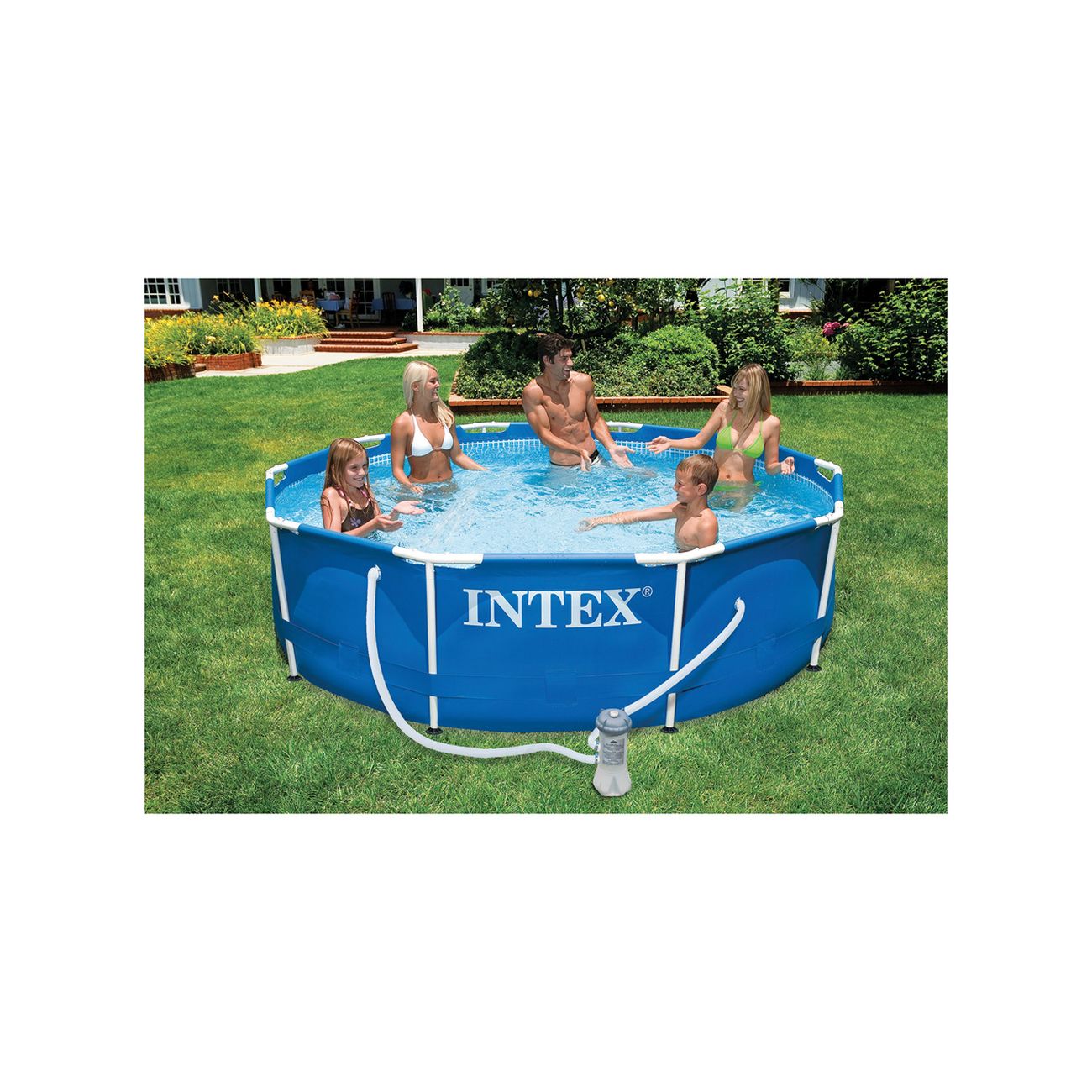 Piscina con telaio "Linea Frame" circolare
