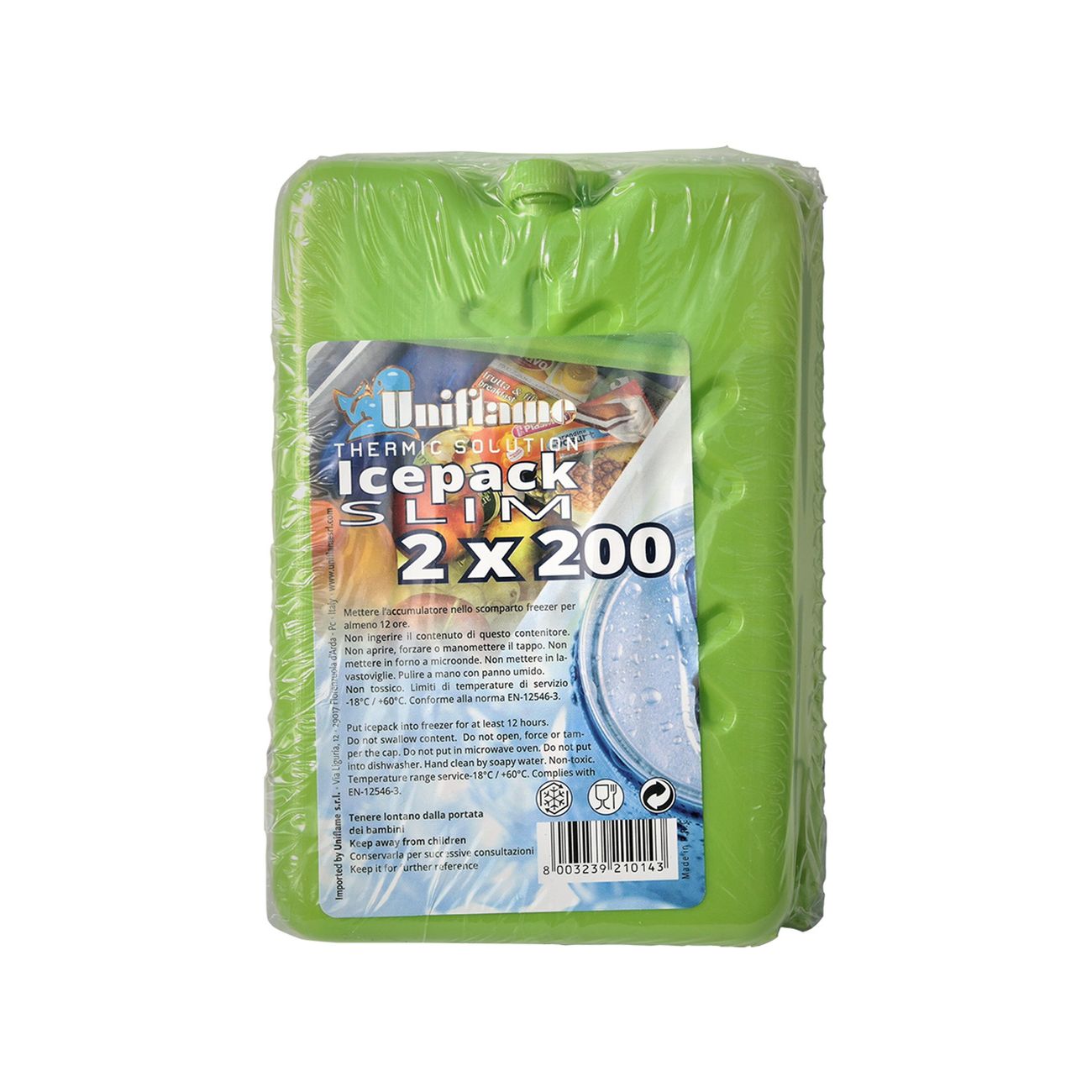 Mattonella ghiaccio per contenitori termici