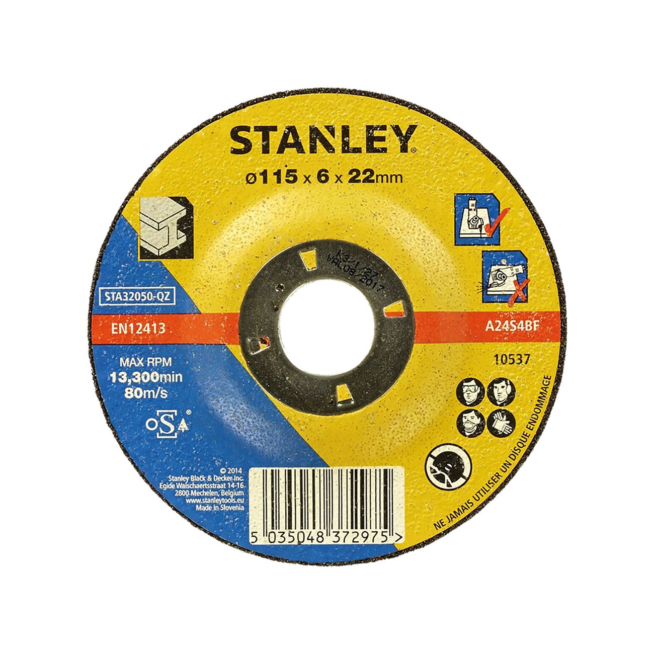 Mola abrasiva da sbavo 'sta32050-qz' Ø 115 x 6,0 - 5 pz