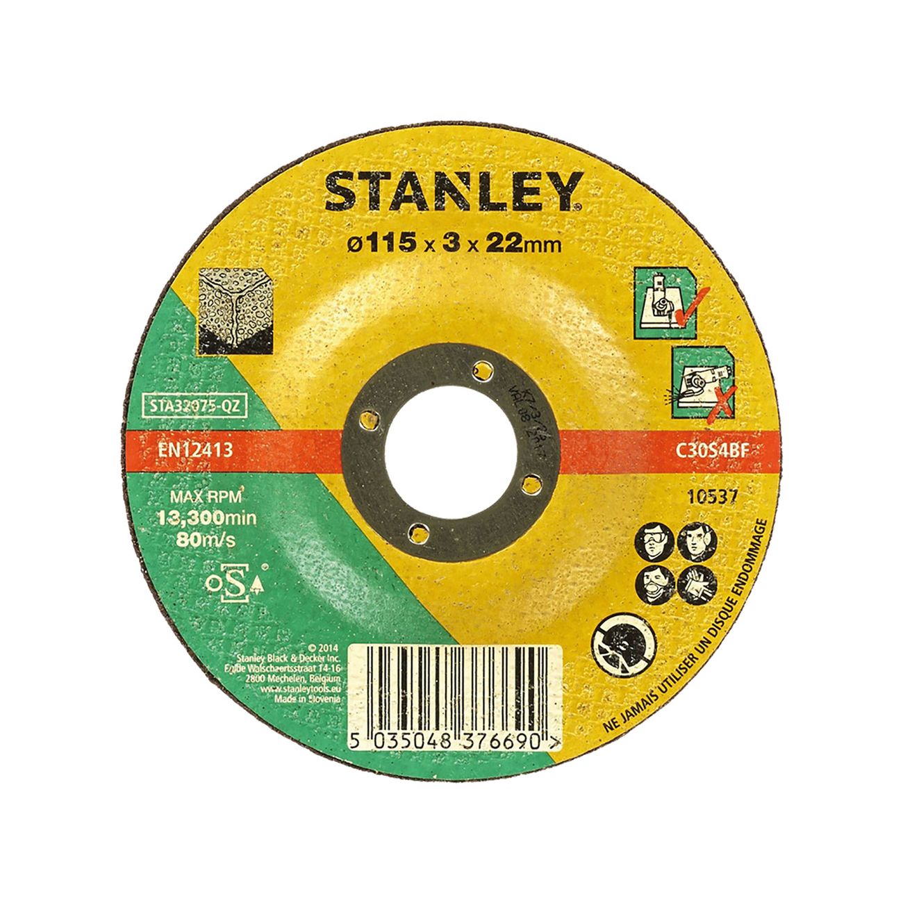 Mola abrasiva per pietra Ø 115 x 3,2 - art. sta32075-qz - 5 pz