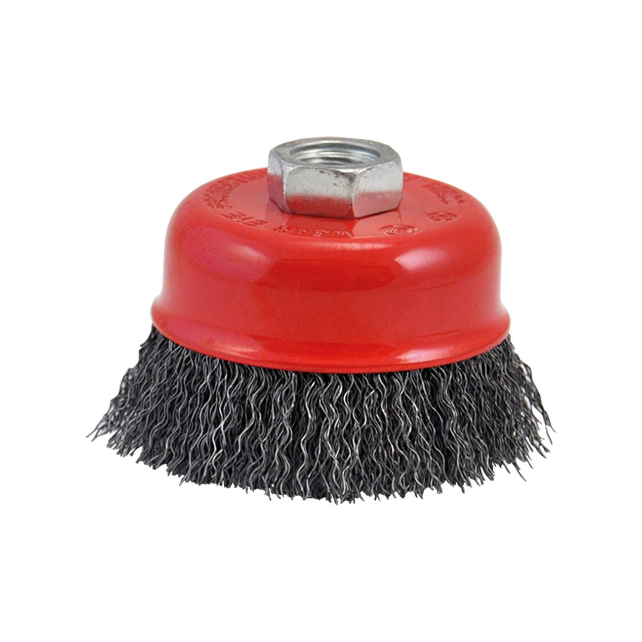 Spazzola a tazza per smerigliatrice fili in acciaio ondulati - verto Ø mm 100 foro M 14