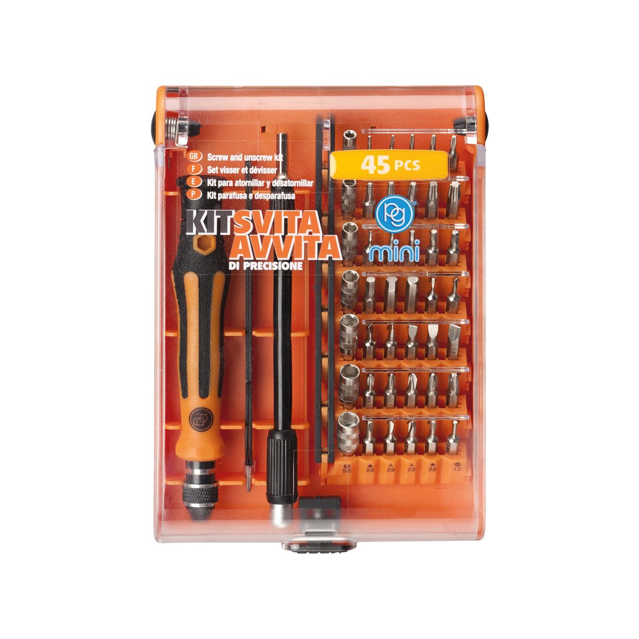 Accessori svita avvita smartphone/pc/fotocamere in set 45 pezzi