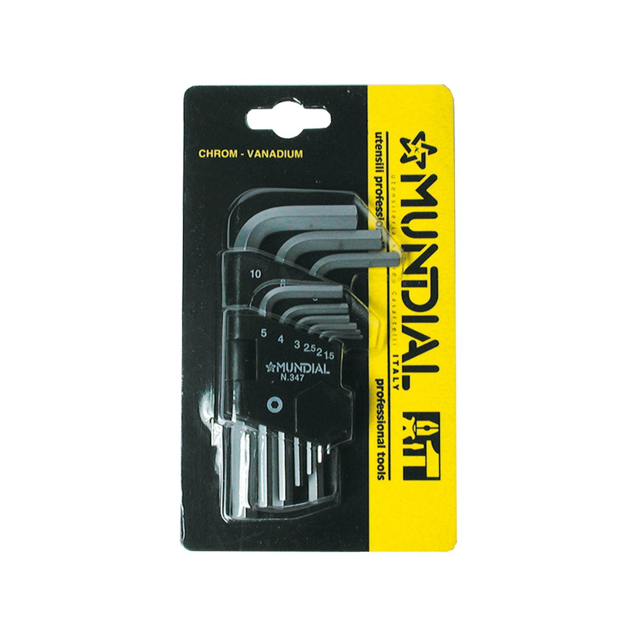 Chiavi esagonali in serie (1,5-10) 9 pezzi - mundial