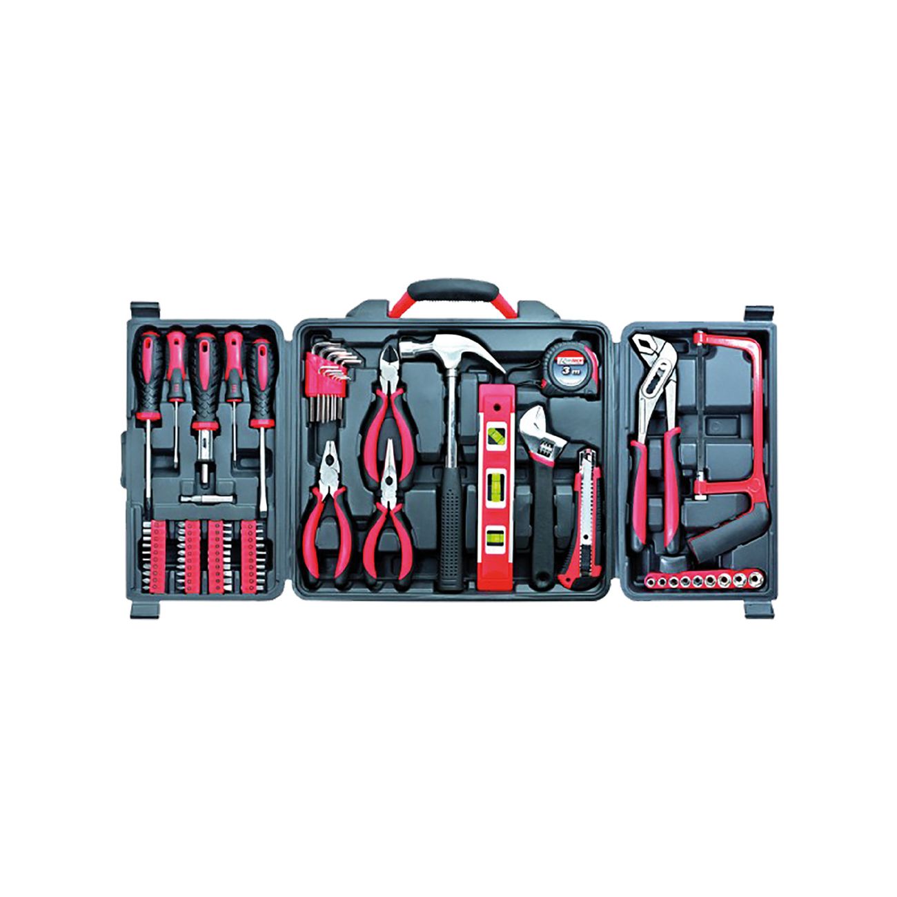 Cassetta utensili manuali cm 36 x 8,5 x h 33 - 76 pz totali